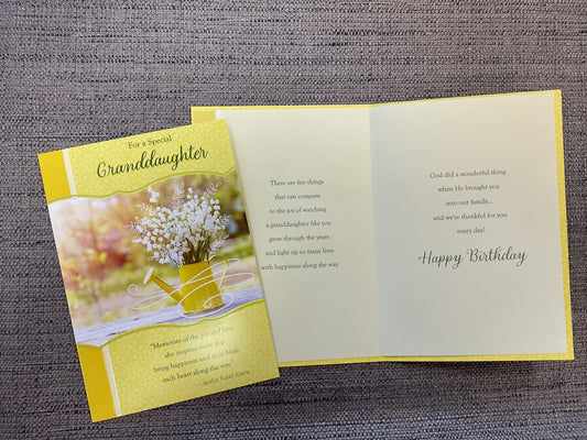 Granddaughter Religious Birthday Card