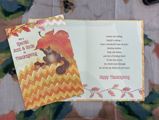 Thanksgiving - Aunt & Uncle - From Child