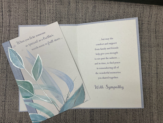 Loss of Brother - Sympathy Card