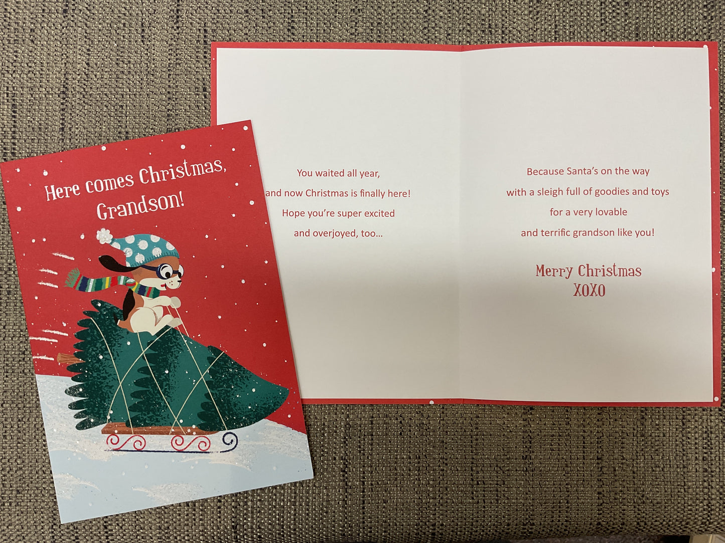 Young Grandson Christmas Card