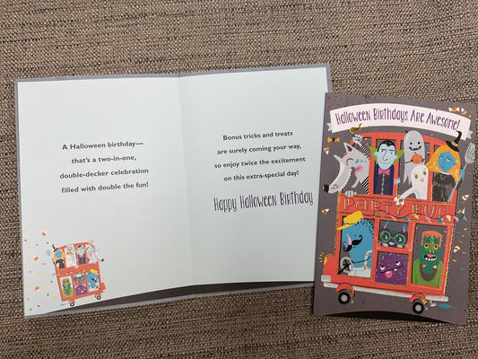 Happy Halloween Birthday Card
