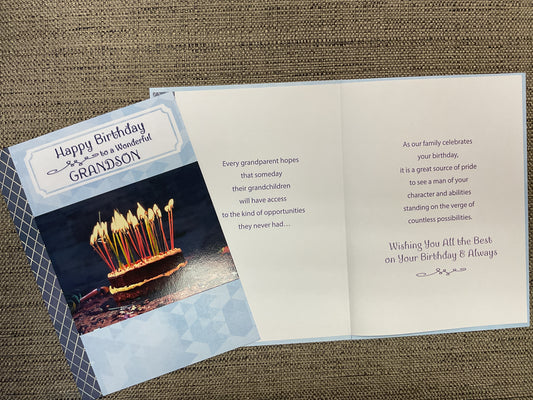 Grandson Birthday Card