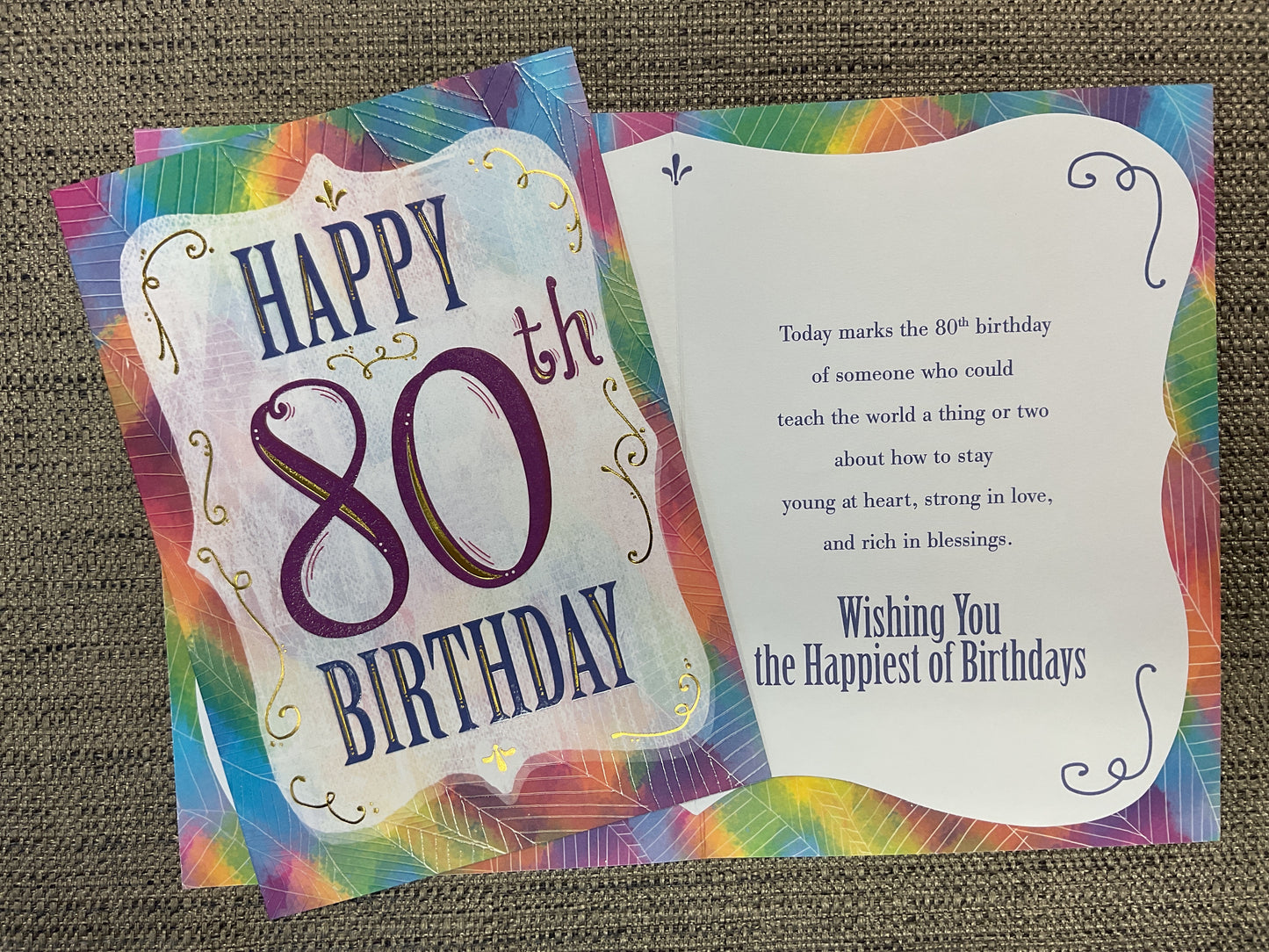 80th Birthday Card