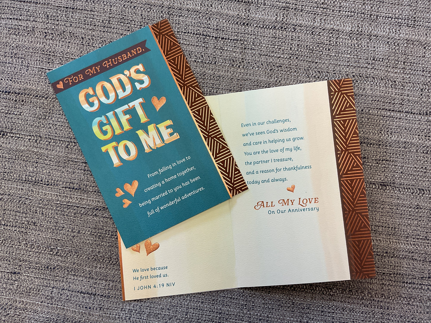 God’s Gift To Me Husband Religious Anniversary Card