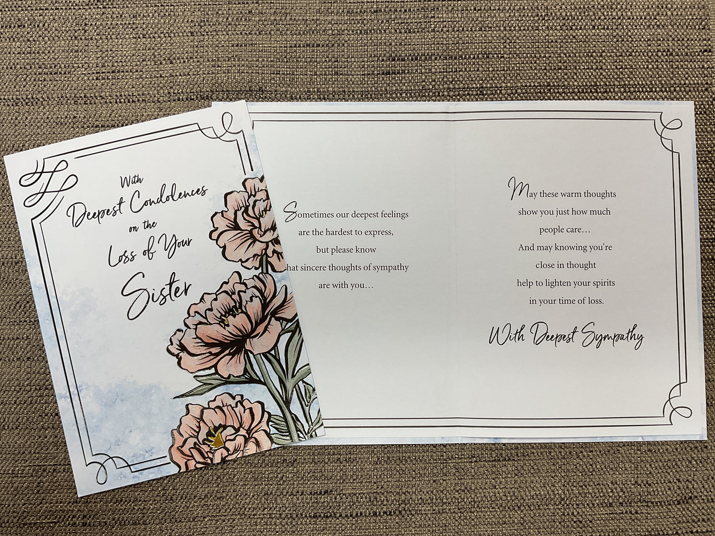 Loss of Sister - Sympathy Card