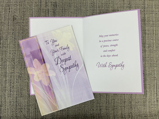 For You and Your Family - Sympathy Card
