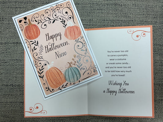 Happy Halloween, Niece - Halloween Card
