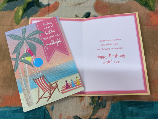 Granddaughter Birthday Card