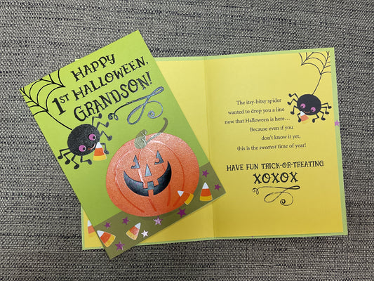 Happy 1st Halloween Grandson! - Halloween Card