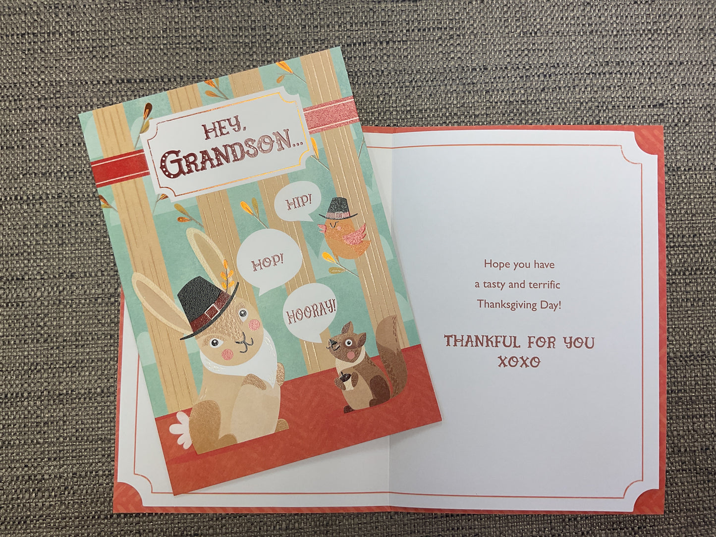 Happy Thanksgiving Grandson Card