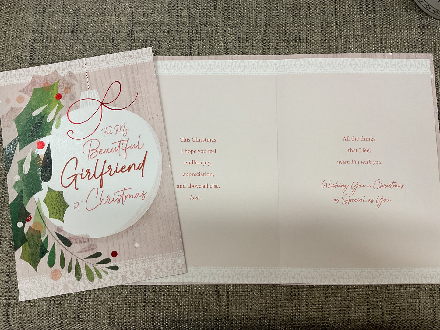 Girlfriend Christmas Card