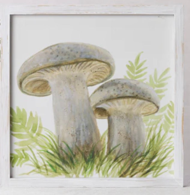 Framed Fabric Frog Art
