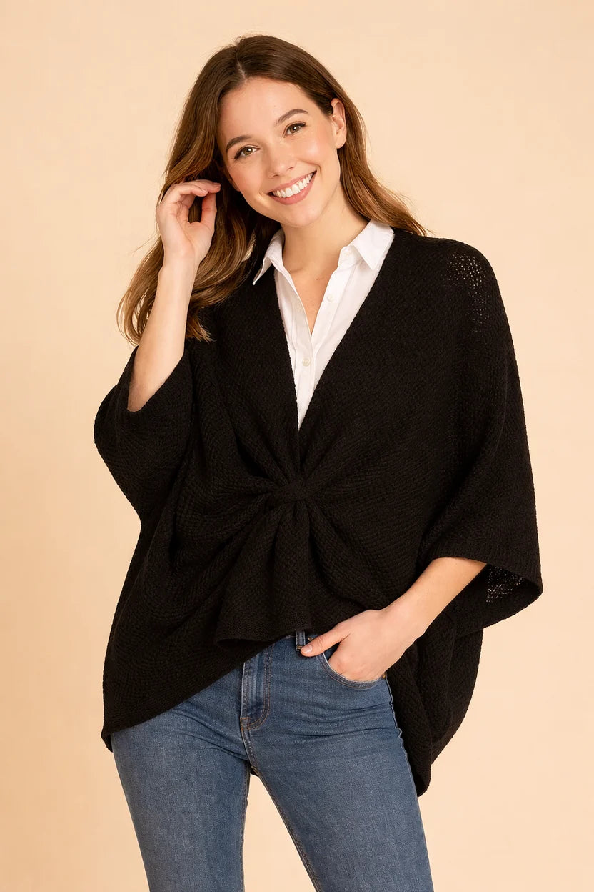Knit Pull Thru Scarf/Poncho