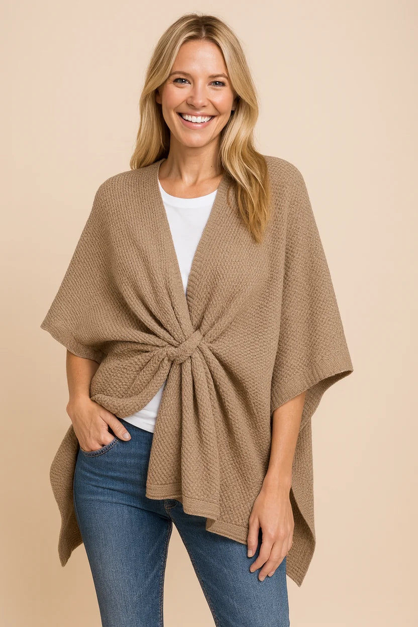 Knit Pull Thru Scarf/Poncho