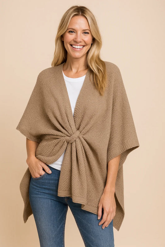 Knit Pull Thru Scarf/Poncho