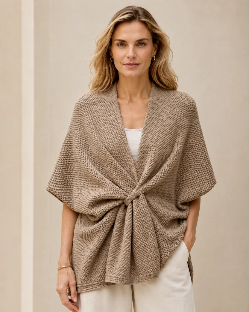 Knit Pull Thru Scarf/Poncho
