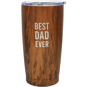 Dad - 20 oz. Wood Finish Stainless Steel Travel Tumbler