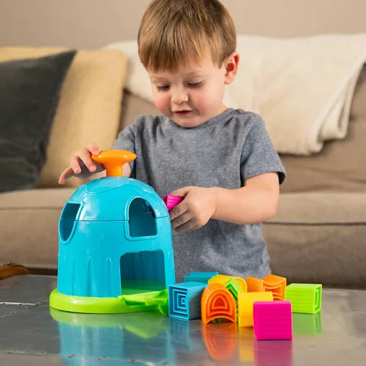 Fat Brain Toys Shape Factory - Tactile Shape-Sorting Puzzle Toy for Preschoolers