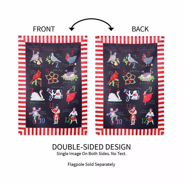 Holiday Count Down Suede Garden Flag