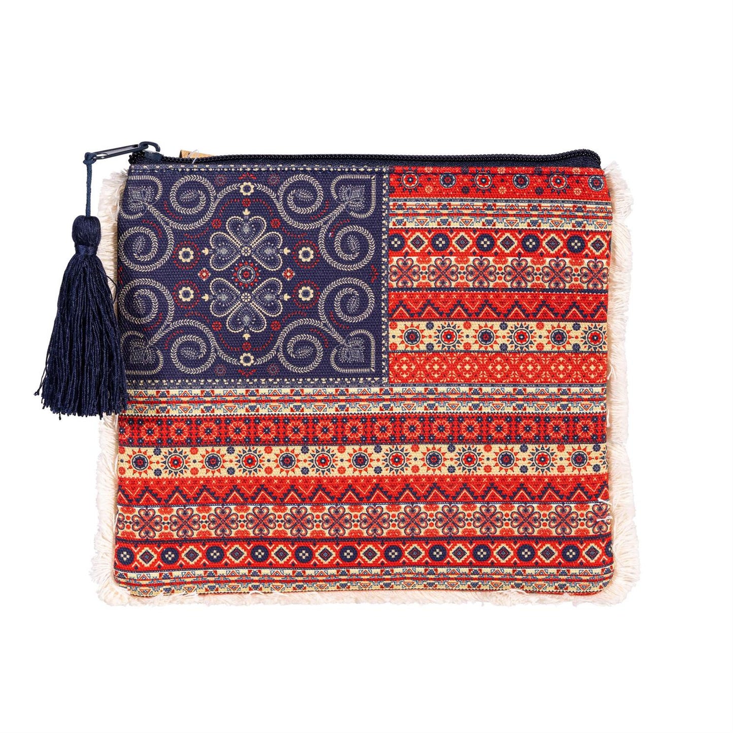 Americana BOHO Flag Zipper Pouch