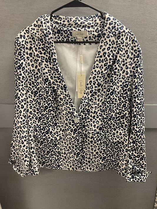 Blue Cheetah Print Blazer