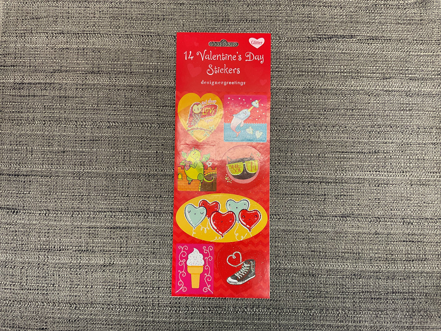 14 Glitter Valentine’s Day Stickers