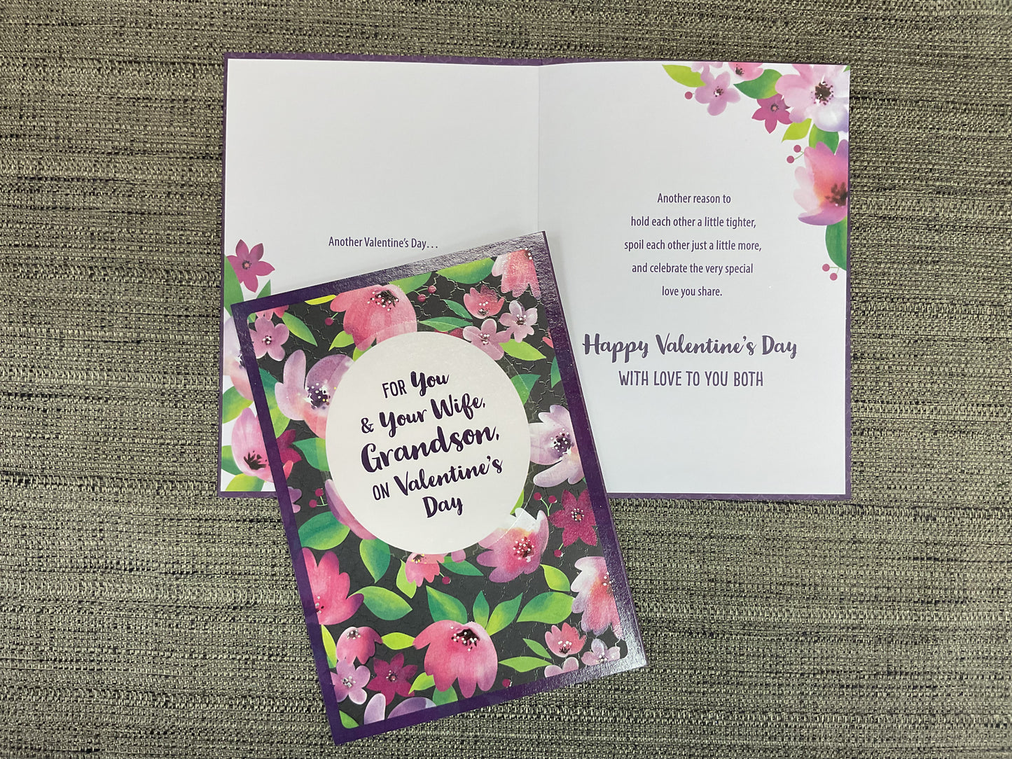 Valentine’s Day Card for Grandson & Wife