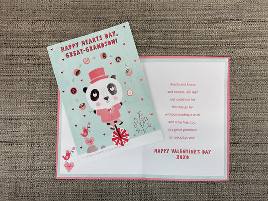Valentine’s Day Card from Great-Grandson