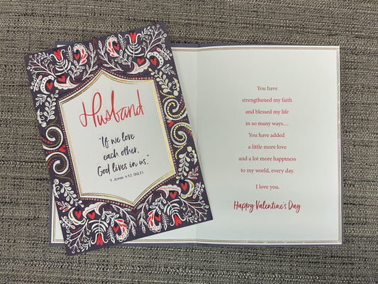 Valentine’s Day Card Religious for Husband