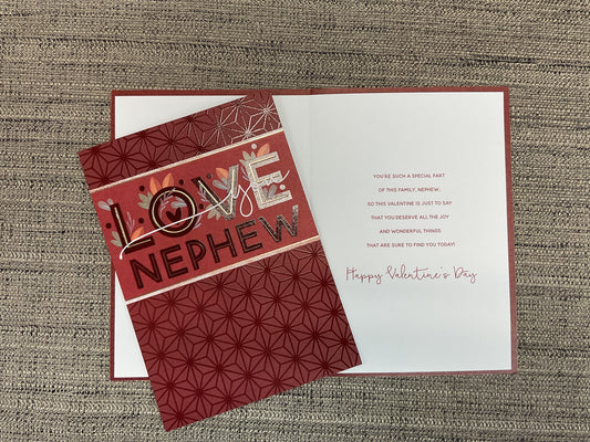 Valentine’s Day Card for Nephew
