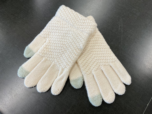 Ivory Knit Texting Gloves