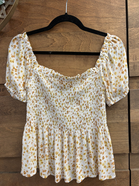 Floral Smocked Top