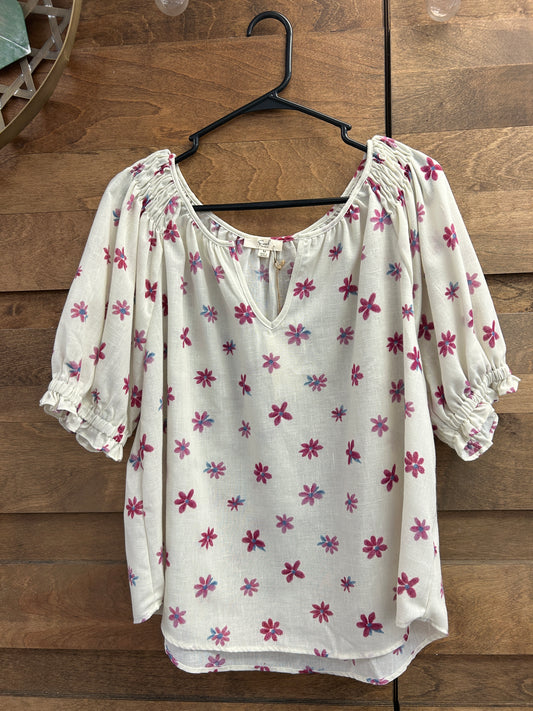 Floral Puff Sleeve Shirt