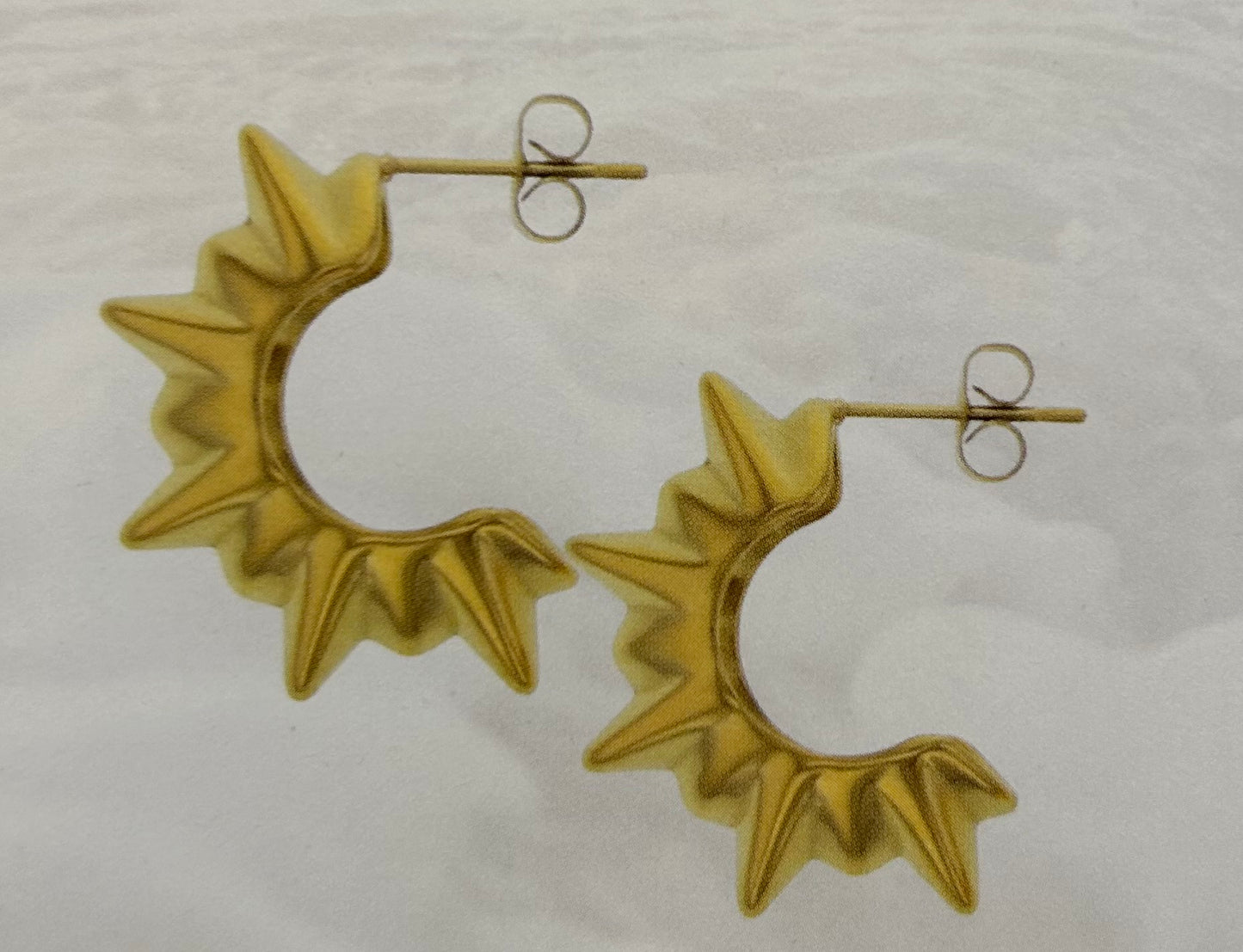 Lotus Waterproof Gold Earrings