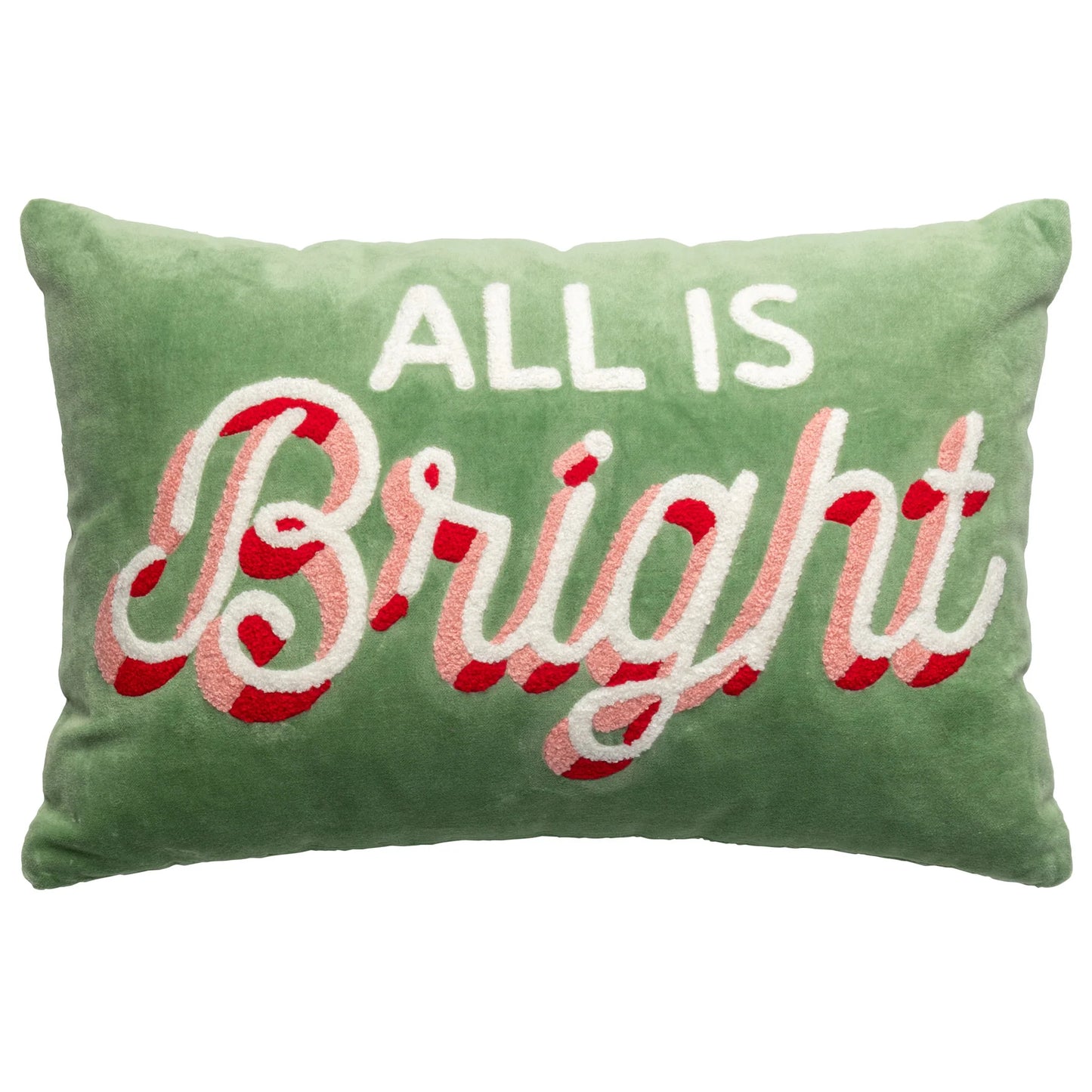 Velvet Lumbar Pillow All is Bright