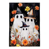 Halloween Ghost Family Burlap Flag