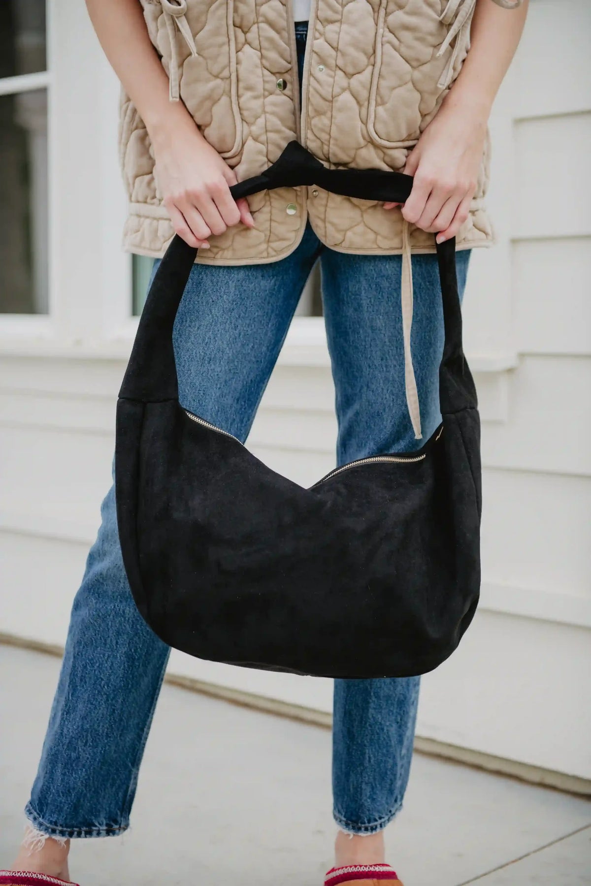 Suede Tote Bag