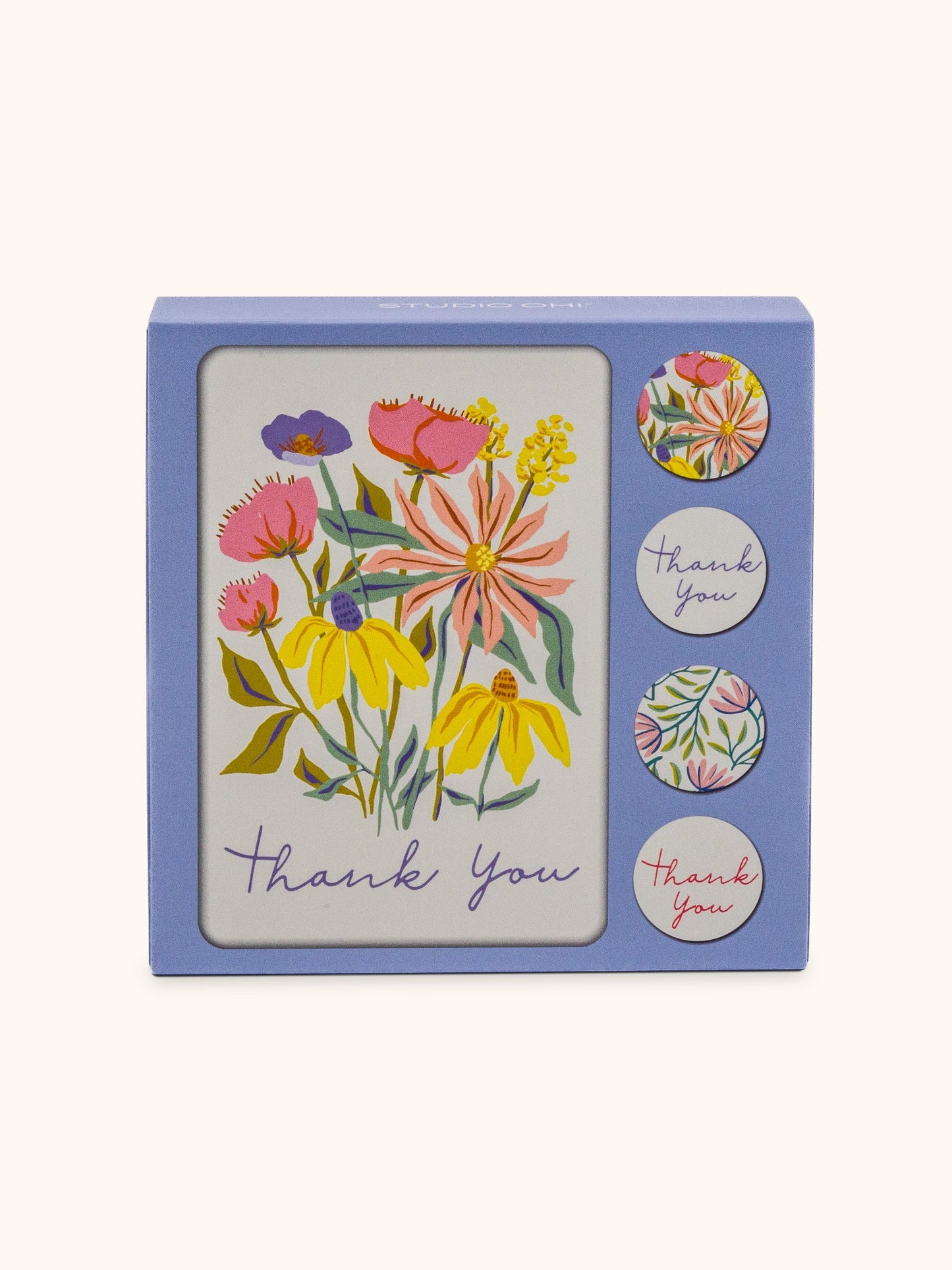 Springtime Blooms Assorted Note Card Set with Stickers