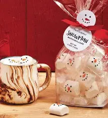 Snowman Marshmallow Candy in Gift Bag