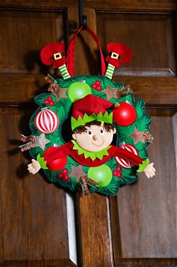 Elf Trouble Door Decor