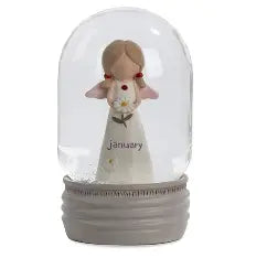 Birthstone Angel Snow Globe