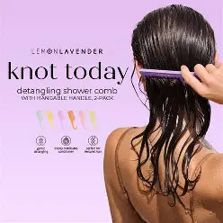 Lemon Lavender Knot Today Detangling Shower Comb