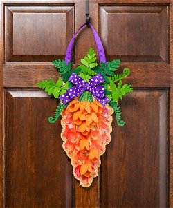 Carrot In Bloom Durable Door Decor