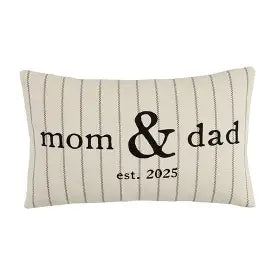 mom & dad est . 2025 pillow