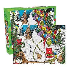 Grinch Christmas 1000 Piece Glitter Puzzle