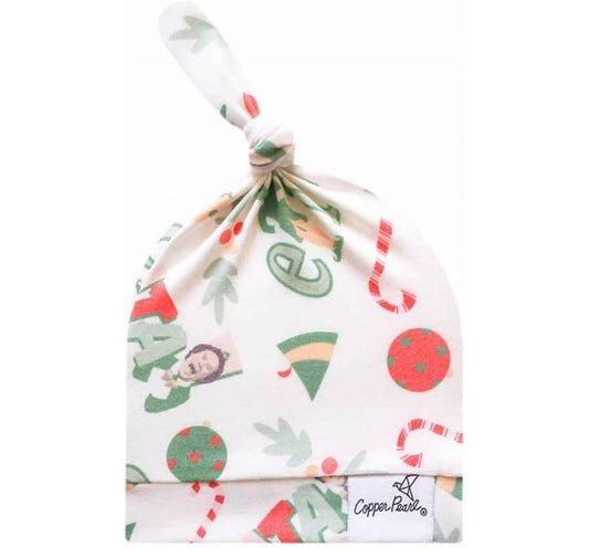 Copper Pearl Seasonal Newborn Top Knot Hat