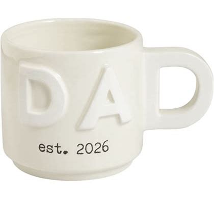 Mud Pie Dad Letter Handle Mug