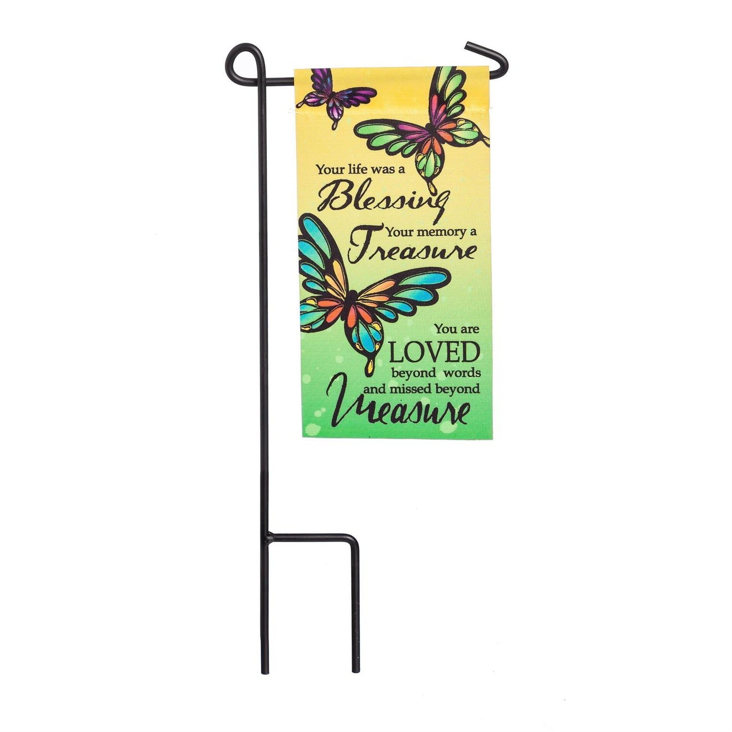 Memorial Sentiment Mini Flag