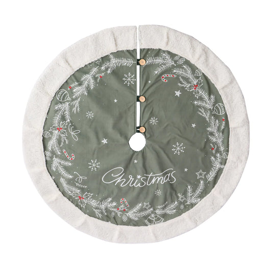 47" Green Christmas Tree Skirt
