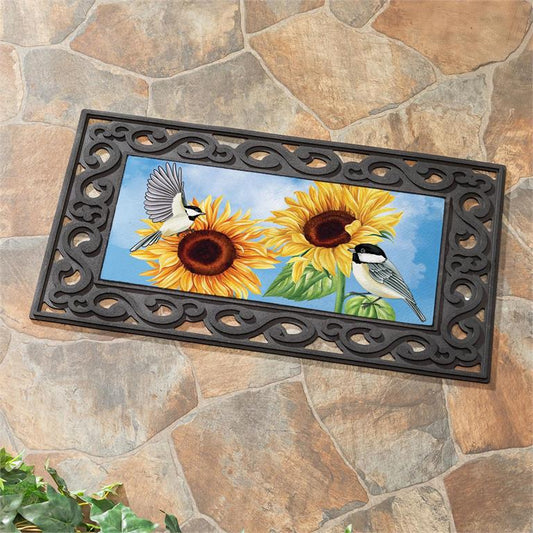 Sunflower Chickadees Sassafras Switch Mat